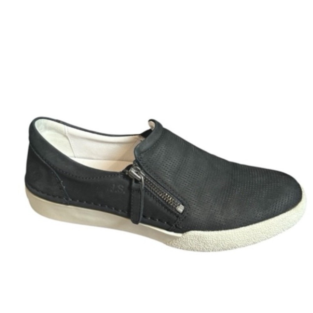 Josef Seibel Black Slip-On Sneakers Zipper Size 38/7 - Picture 8 of 10